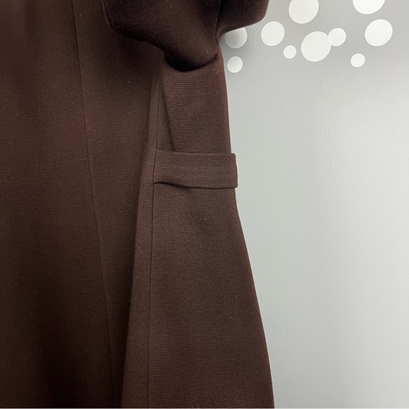 Vintage Stevens Forstmann Brown Coat Mink Fur Collar Union Made ILGWU 1950 1960 - Picture 10 of 13